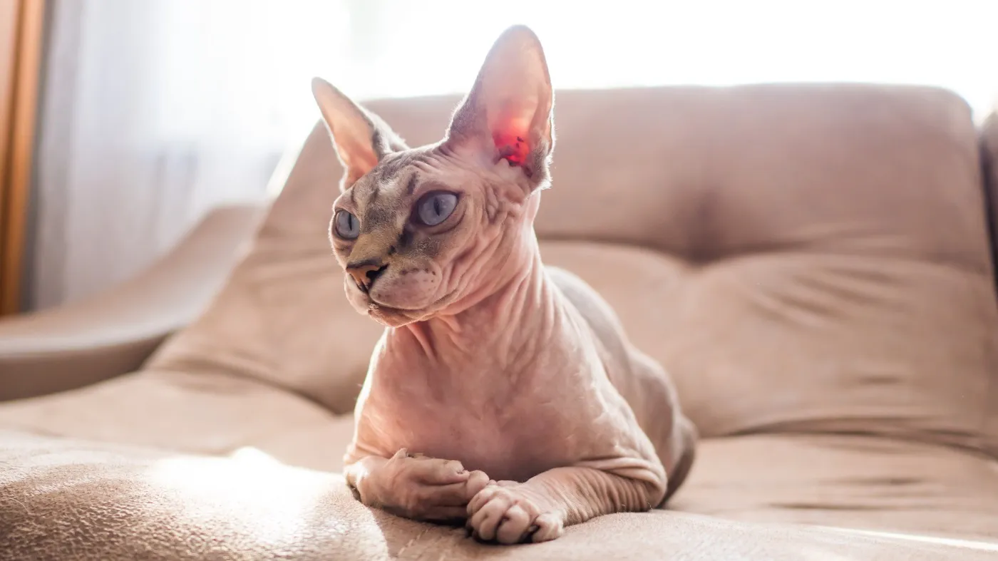 Portretul unui Sphinx pe canapea